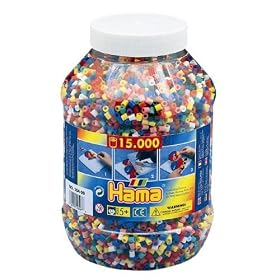 Hama Beads 15,000 Beads in a Jar - Pastel Mix