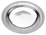 Wilton Armetale Flutes and Pearls Medium Round Tray