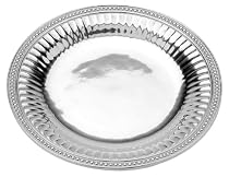 Wilton Armetale Flutes and Pearls Medium Round Tray