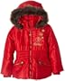 Dereon Girls 7-16 Trisha Fur Trim Hood Jacket,Red,M (8/10)