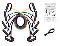 Set of 5 NEW Premium Latex Resistance Bands Tubes Cords w/ free Door Anchor and Exercise Manual. Perfect for use with any home exercise or physical therepy