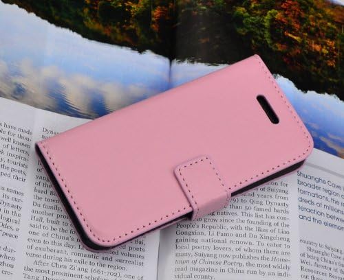 MIKUL® Apple Iphone 5&5s Case/cover/holster Colourful & Fashion Folio Case Flip Feature with Kickstand&credit/id Card Holder Wallet Pu Leather Magnetic Buckle (Pink)