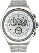 Swatch Men's Irony YOS401G Silver Stainless-Steel Swiss Quartz Watch with Silver Dial