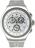 Swatch Men's Irony YOS401G Silver Stainless-Steel Swiss Quartz Watch with Silver Dial