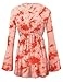 CTC Womens Tie-Dye Long sleeve Empire Waist Line Tunic Top - Made in USA