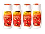 Strawberry Scrub Moisturizing Lotion with Walnut Grains - ★ Lightens and Softens the Skin - ★ Reduces Pigmentation and Tanning - ★ Removes Dead Skin Cells - ★ Suitable for All Skin Types - ★ Value Pack of 4 X 110ml (14.88 Ounces (440 Ml)) - Vaadi Herbals