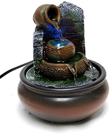 Pots on Wall Tabletop Water Fountain