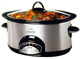 Rival SCVP601-UM 6 Quart Oval Smart-Pot Stainless Steel Slow Cooker Crock Pot