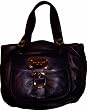 Women's Michael Kors Purse Handbag Hudson Black Large Tote Genuine Leather