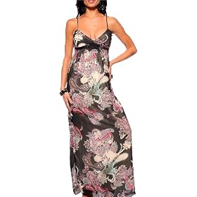 BLACK PRINTED MAXI LONG BOHO SUN VINTAGE TUBE DRESS CELEBRITY SEXY SUMMER GOWN