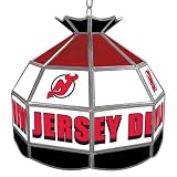 NHL1600-NJD - NHL New Jersey Devils Stained Glass Tiffany Lamp - 16 inch d