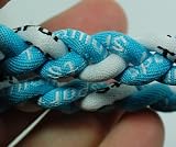 20 Ionic Titanium Baseball Braided Necklace Sports Softball Light Blue & White