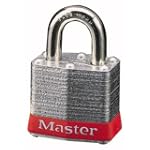 Master Lock 3RED No. 3 Safety Lockout Padlock, Steel Body, Red Bumper $9.76