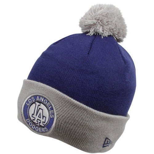 New Era L.A. Dodgers Navy Blue-Gray Circle Knit Beanie