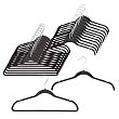 Karen Rhodes 3280 Slim Anti-Slip Velvet Hangers, Black, Set of 24