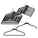 Karen Rhodes 3280 Slim Anti-Slip Velvet Hangers, Black, Set of 24