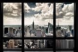 New York City Window Art Print Poster