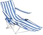 MAC Sports C815S-B/W Sunsetter Beach Lounger, Blue/White