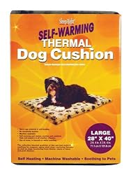 Simple Solution Self-Warming Thermal Dog Cushion, 28-Inch by 40-Inch, Gray