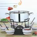 Trudeau 24 Piece 3 In 1 Lazy Susan Fondue Set