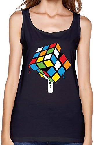 Lady Crew Neck Rubix Cube 1 Tank Top T-shirts XXL Black
