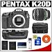 Pentax K20D Digital SLR Camera with Pentax SMC DA 18-55mm AL II Zoom Lens + Pentax D-BG2 Battery Grip + 8GB SDHC Card + Spare D-LI50 Battery + Case + Cameta Bonus Accessory Kit