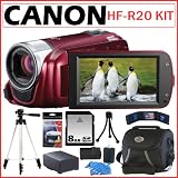 Pocket Video Camera Canon VIXIA HF R20 8GB Flash Memory Full High Definition Camcorder in Red + 8GB Deluxe Accessory Kit Pocket Video Camera Canon VIXIA HF R20 8GB Flash Memory Full High Definition Camcorder in Red + 8GB Deluxe Accessory Kit