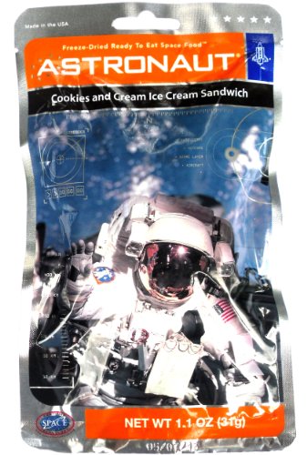 Astronaut Food Cookies and Cream Ice Cream Sandwich