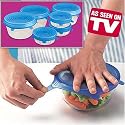 6 Reusable Stretch Flexi Silicone Lids