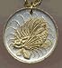 Singapore 50 Cent Lionfish Coin Pendant with 24 Chain