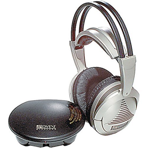 Electronics: Audiovox Advent AW770 Wireless Headphones Silver