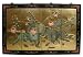 Chinese Coromandel Lotus Blossoms Wall Hanging - Genuine Gold Leaf, Hand Carved and Painted