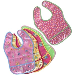 Fun With Food 5 Pack Bib Set - Girls Styles
