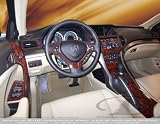 Interior Wood Dash Trim Kit for ACURA TSX w/NAVIGATION 2009-up Red Burlwood 40pc