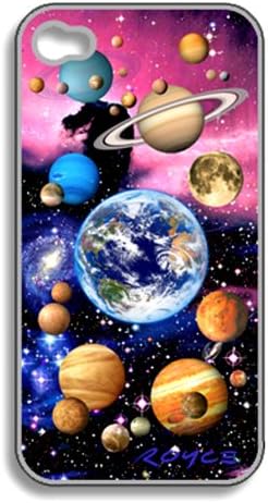 3D Apple iPhone 4 4S Protective Skin Hard Case Back Cover With 3-D "Planets" Space Art By Royce B McClure: Screen Protector Film Included