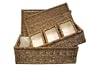 Decorative Living, Antique Maize Woodframe Under-the-Bed Storage Baskets, Set of 5