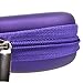 Case Star Earphone handsfree headset HARD EVA Case - Clamshell/MESH Style with Zipper Enclosure, Inner Pocket, and Durable Exterior + Silver Climbing Carabiner With Case star cellphone bag (PU Leather Earphone Case-Purple)