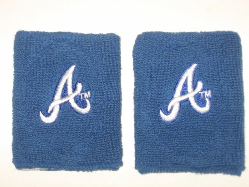 ATLANTA BRAVES Team Logo COTTON WRISTBANDS -(set of 2)