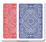 Modiano 2 Decks of 100% Plastic Italian Playing Cards - Black Jack - Poker Size Super Index