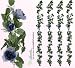 Four 6' Artificial Rose Garlands Silk Flowers_Blue
