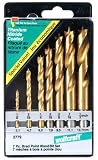 Wolfcraft 2779 7 Piece Titanium Brad Point Drill Bit Set