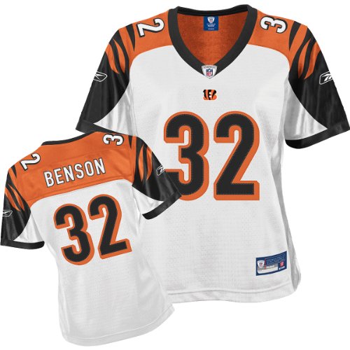 Reebok Cincinnati Bengals Cedric Benson Women's Premier White Jersey Medium
