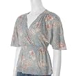 Banana Republic Floral Pattern Flutter Sleeve 3/4 Sleeve Top (Closeout Item)