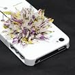 iphone4s iphone4s ケース iphone4s iphone4 カバー お花の立体デコ(カーネーション・パープル)