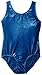 Danskin Little Girls' Gymnastics Solid Sparkle Leotard,Royal,Intermediate (6X-7)