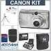 Canon Powershot SD950 IS Digital Elph Camera Silver Kit with 4GB SD Memory Card, Spare NB-5LType Lithium-ion Battery, Camera Case, USB 2.0 SD Card Reader, Table Top Tripod, Digital Memory Wallet(4), Professional Lens Cleaning Kit