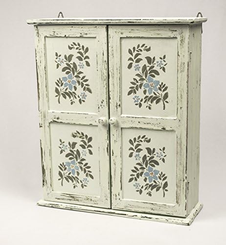 Small Hand Painted Storage Cabinet Hanging or Standing