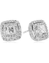 14k White Gold 1cttw Diamond Cushion Stud Earrings (H-I Color, I1-I2 Clarity)