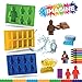 Just IMAGINE - Silicone Candy Molds & Ice Cube Trays - SET OF 3 - Lego Mold - Figures & Building Bricks Especially for Lego Lovers!