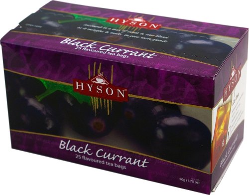 Hyson Tea, Black Currant, Teabags, 25-Count Boxes (Pack of 24) by Currant Tea